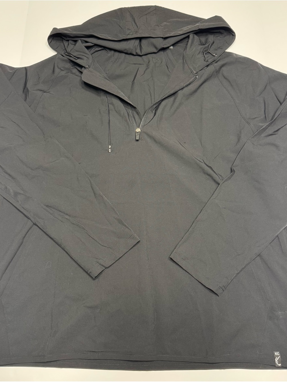 Kenneth Cole Men's Black Hooded Windbreaker Pullover